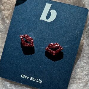 Red Lip Earrings